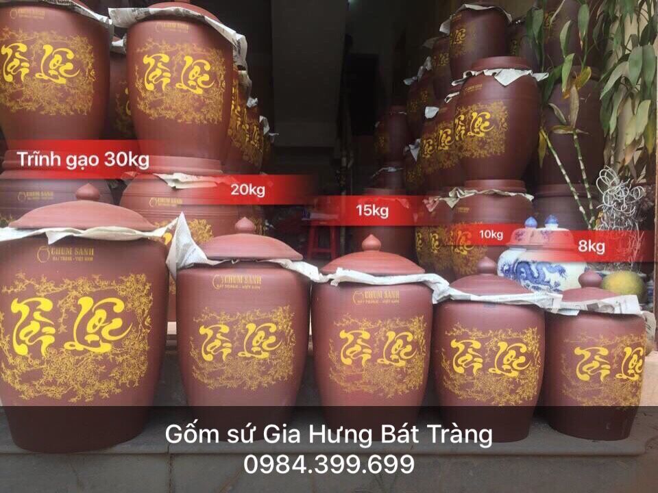 Hũ đựng gạo bát tràng hũ đựng gạo, hũ gạo bát tràng, hũ sành đựng gạo, hũ gạo bằng gốm sứ, hũ gạo gốm bát tràng, hũ gạo phong thủy, hũ gạo tài lộc