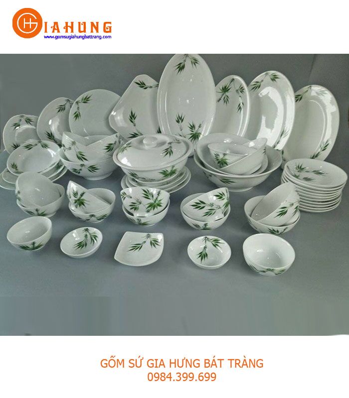 Bát cơm vẽ lá trúc gốm bát tràng Bát cơm bát tràng. bát con gốm, bát ăn cơm men trắng, bộ đồ ăn bát tràng, bát con vẽ sen, bát vẽ đào, bộ đồ ăn men kem, bát cơm vẽ trúc