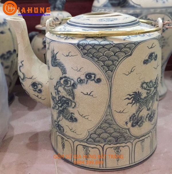 71738098ed000c5e5511 ấm tích 40l, ấm tích 50 lít, ấm tích đại, ấm tích gốm bát tràng, ấm tích gốm sứ, ấm tích 20l, ấm tích 10l. ấm tích men rạn vẽ tứ linh, ấm tích to trưng bày