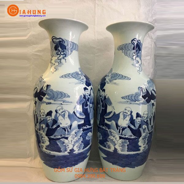 locbinh-(21) lộc bình gốm bát tràng, lộc bình men rong, cổ đồ, lý ngư vọng nguyệt, lọ lộc bình, lộc bình men lam, lục bình men rạn gốm bát tràng, lộc bình thờ