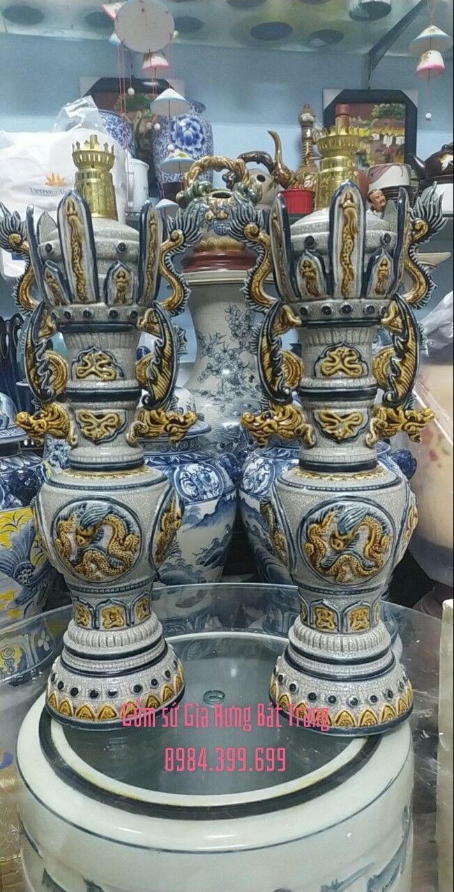 đèn thờ giả cổ gốm bát tràng đèn dầu thờ, đèn dầu giả cổ, cây đèn dầu, chân đèn dầu, đèn dầu khắc nổi, đèn thờ bát tràng, đèn dầu thờ gốm, đèn thờ men rạn