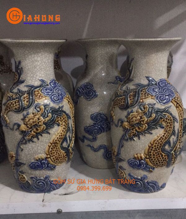 Lộc bình đắp rồng2