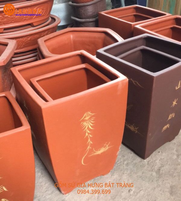 chau-vuong-cao Chậu cây gốm sứ bát tràng, chậu trồng cây bonsai, chậu trồng cây bằng sứ, chậu cây gốm sứ, chậu cây cảnh, chậu cảnh gốm sứ, ang trồng cây bằng gốm