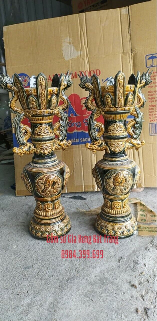đèn thờ giả cổ gốm bát tràng đèn dầu thờ, đèn dầu giả cổ, cây đèn dầu, chân đèn dầu, đèn dầu khắc nổi, đèn thờ bát tràng, đèn dầu thờ gốm, đèn thờ men rạn