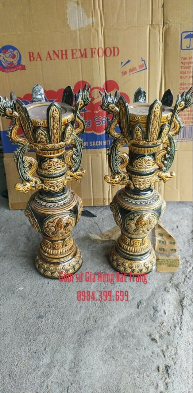 đèn thờ giả cổ gốm bát tràng đèn dầu thờ, đèn dầu giả cổ, cây đèn dầu, chân đèn dầu, đèn dầu khắc nổi, đèn thờ bát tràng, đèn dầu thờ gốm, đèn thờ men rạn