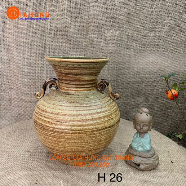 binh-mieng-loe-h2622208kn bình cắm hoa, lọ hoa, bình gốm