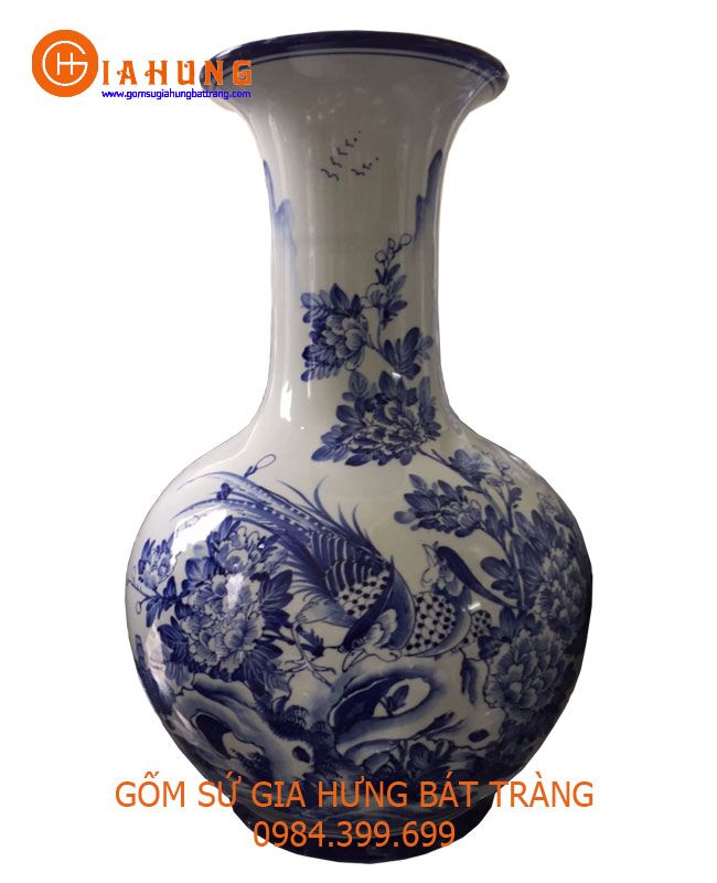 toi1 tỏi gốm bát tràng, lọ tỏi gốm sứ bát tràng, gốm sứ bát tràng, lọ tỏi vẽ công đào