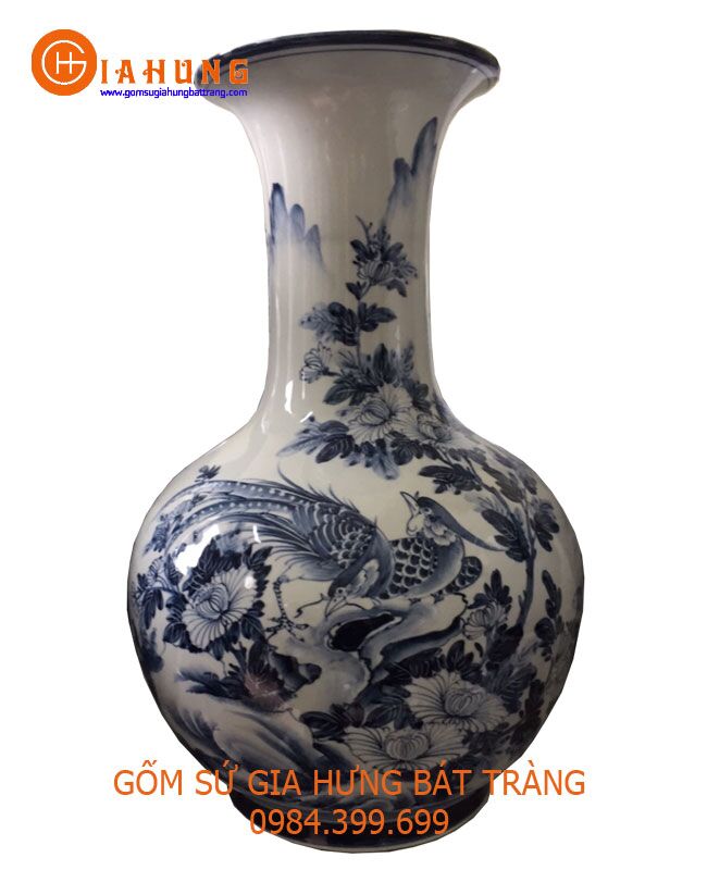 toi2 tỏi gốm bát tràng, lọ tỏi gốm sứ bát tràng, gốm sứ bát tràng, lọ tỏi vẽ công đào