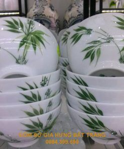 Bát cơm bát tràng. bát con gốm, bát ăn cơm men trắng, bộ đồ ăn bát tràng, bát con vẽ sen, bát vẽ đào, bộ đồ ăn men kem, bát cơm vẽ trúc