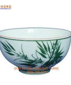 đĩa nông, đĩa vẽ lá trúc, đĩa tròn, đĩa gốm sứ, đĩa gốm bát tràng, đĩa vẽ lá trúc, bát đĩa vẽ trúc, bộ đồ ăn bằng gốm bát tràng, bát con vẽ trúc