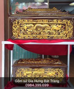 quách tiểu gốm sứ, quách tiểu gốm bát tràng, tiểu quách, bộ quách tiểu bằng gốm, quách tro, quách tiểu sành