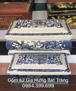 quách tiểu gốm sứ, quách tiểu gốm bát tràng, tiểu quách, bộ quách tiểu bằng gốm, quách tro, quách tiểu sành