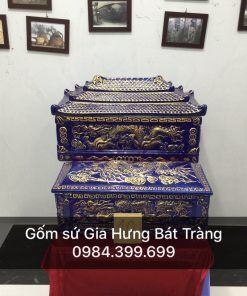 quách tiểu gốm sứ, quách tiểu gốm bát tràng, tiểu quách, bộ quách tiểu bằng gốm, quách tro, quách tiểu sành